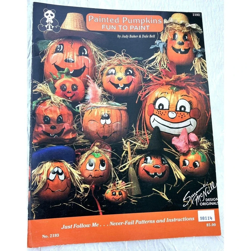 Vintage Fall Craft Booklets Lot Painted Pumpkins Creative Twist Country Project